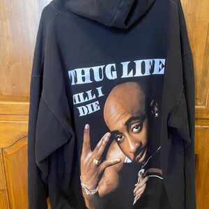 Black Graphic Hoodie